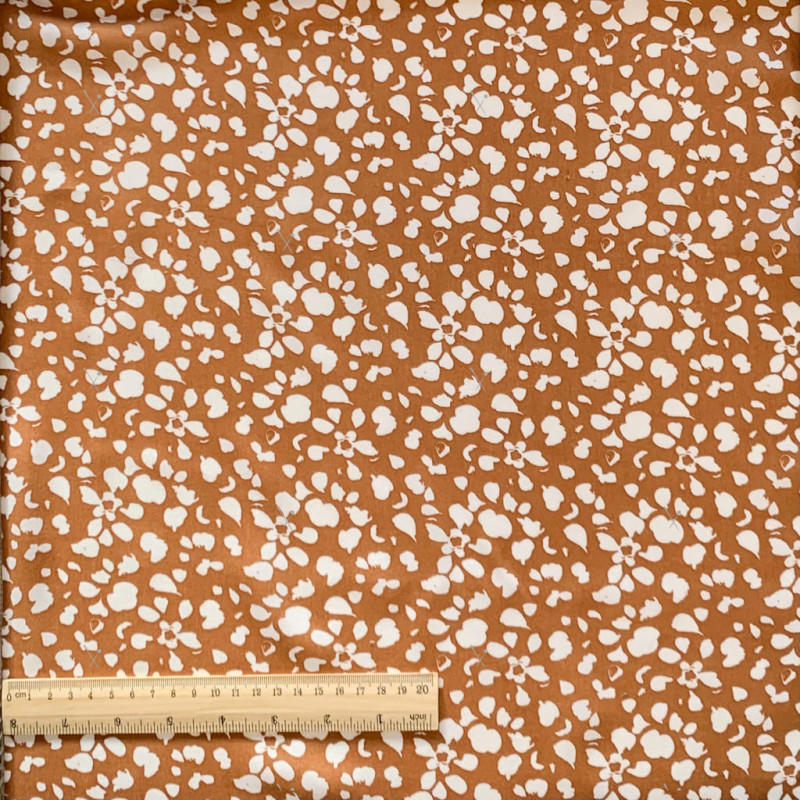 Printed Viscose RELLO Red Ochre / Off-White